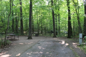 Accessible campsite at High Cliff State Park.